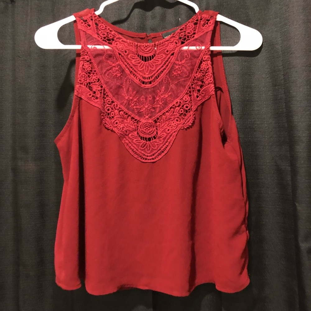 Maroon Wet Seal Crop Top